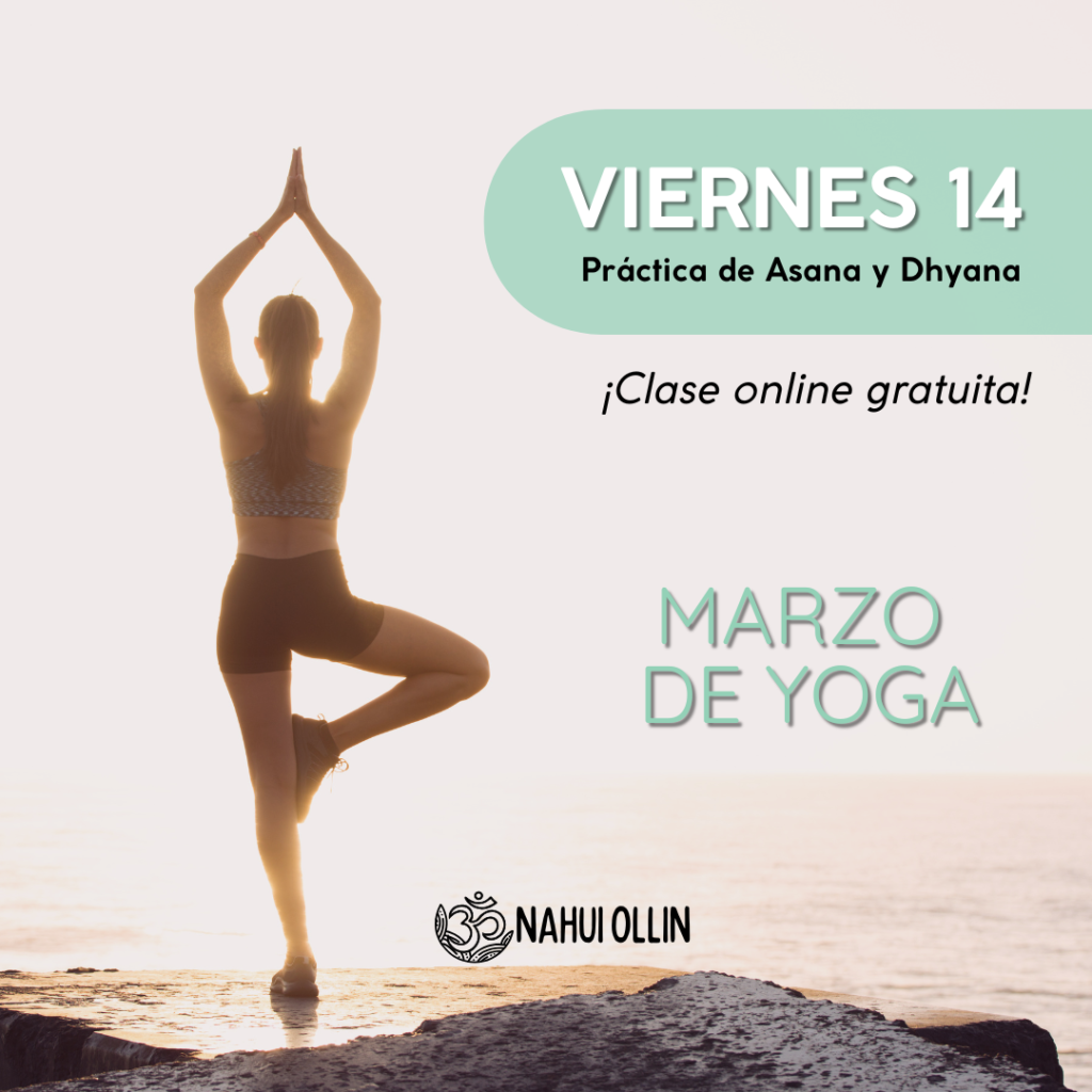 Post de Instagram clase online para estudio de yoga simple verde, blanco y negro