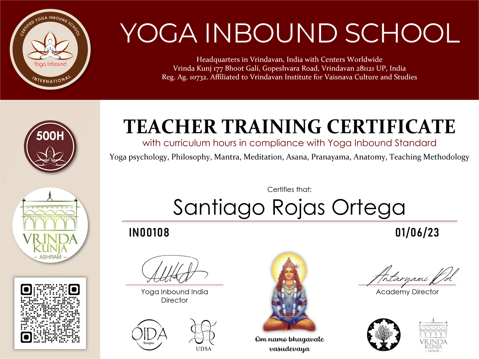 Certificado Oficial